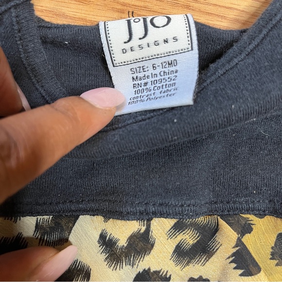 JoJo Designs Black and Cheetah Print Tank Top Baby Girl 6-12 months - Picture 4 of 5